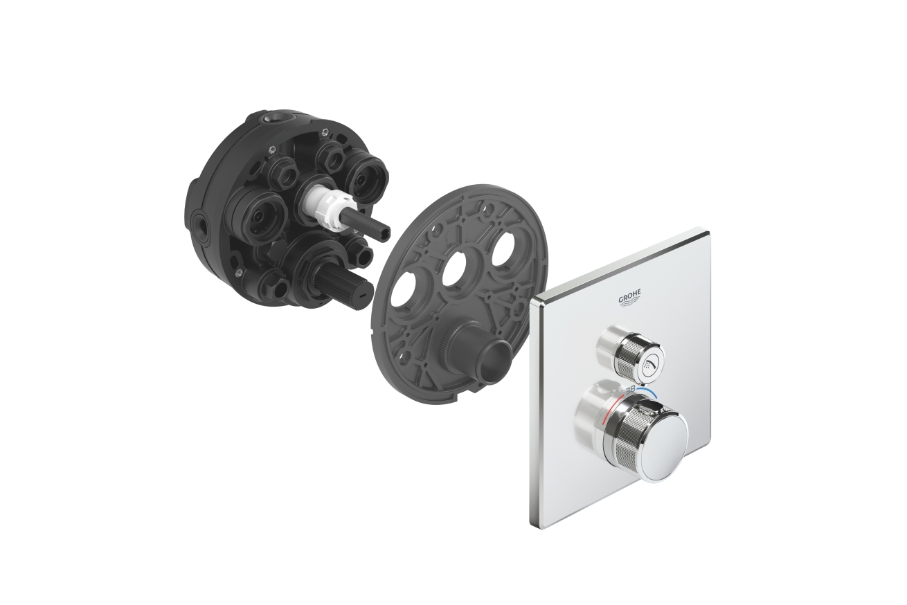 Внешняя часть термостата для душа GROHE Grohtherm SmartControl на 1 потребителя, хром (29123000)