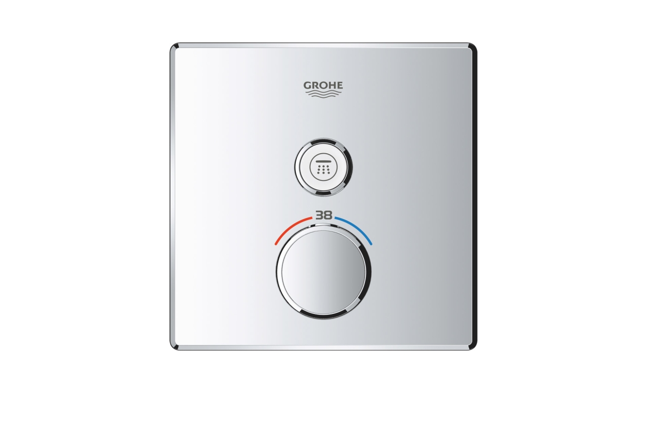 Внешняя часть термостата для душа GROHE Grohtherm SmartControl на 1 потребителя, хром (29123000)