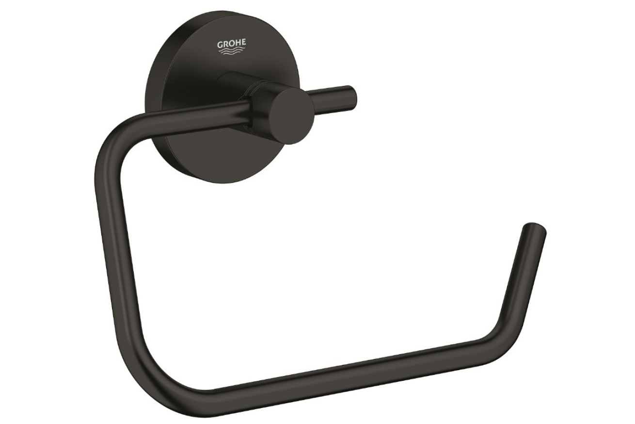 Держатель для туалетной бумаги без крышки GROHE Start, матовый чёрный (412002430)