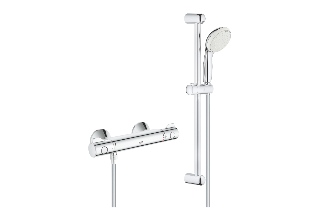 Термостат для душа GROHE Grohtherm 800 с душевым гарнитуром, хром (34565001)
