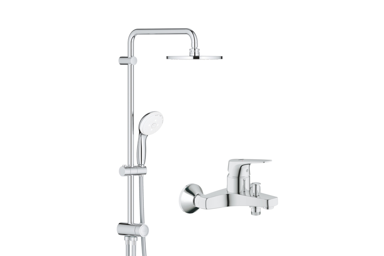 Душевая система GROHE Tempesta System со смесителем для ванны, хром (NB0073)
