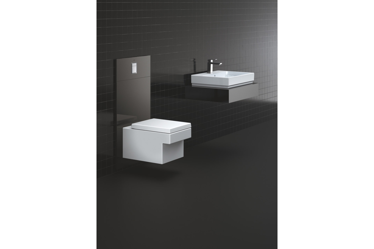 Унитаз подвесной с сиденьем с микролифтом GROHE Cube Ceramic, альпин-белый (NW0038)
