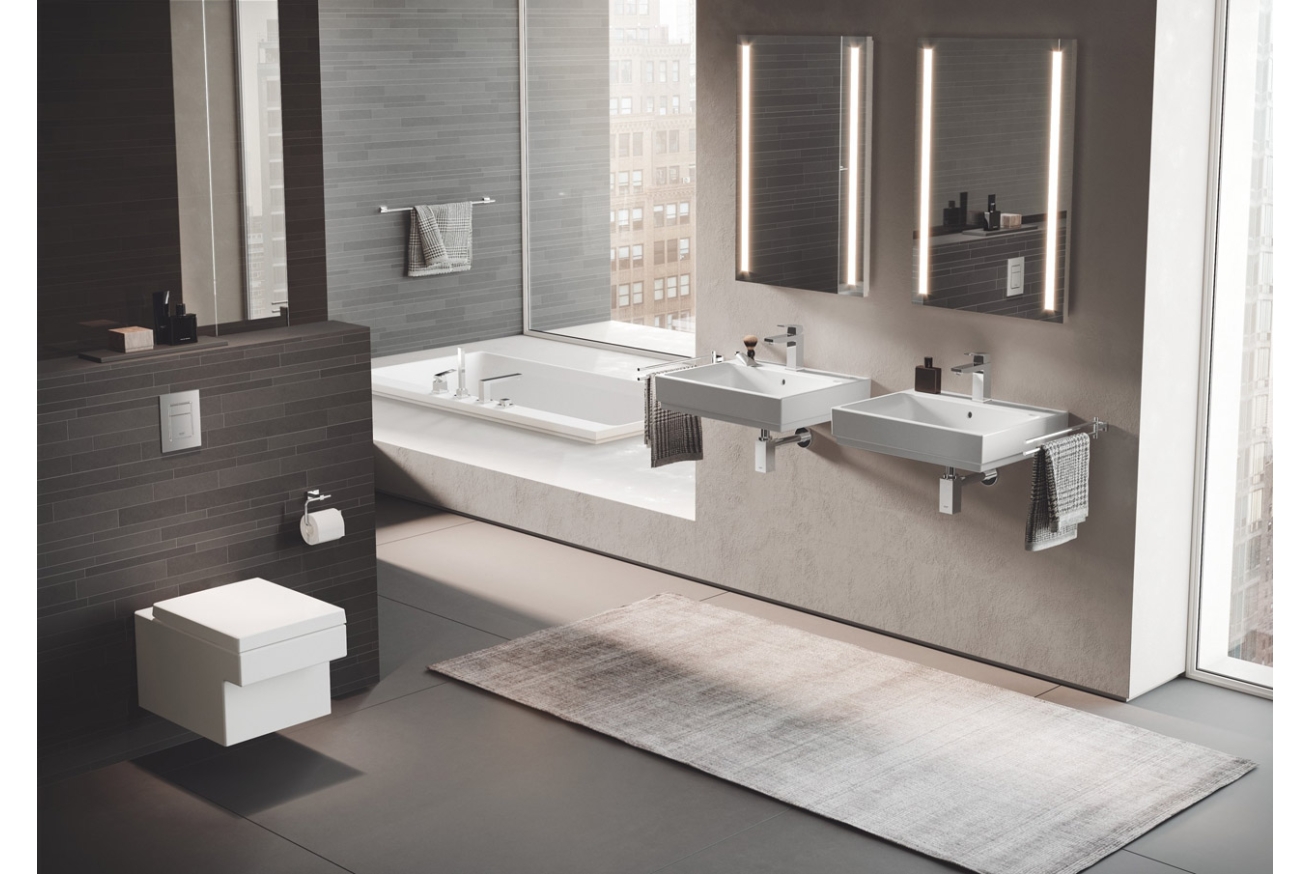 Унитаз подвесной с сиденьем с микролифтом GROHE Cube Ceramic, альпин-белый (NW0038)