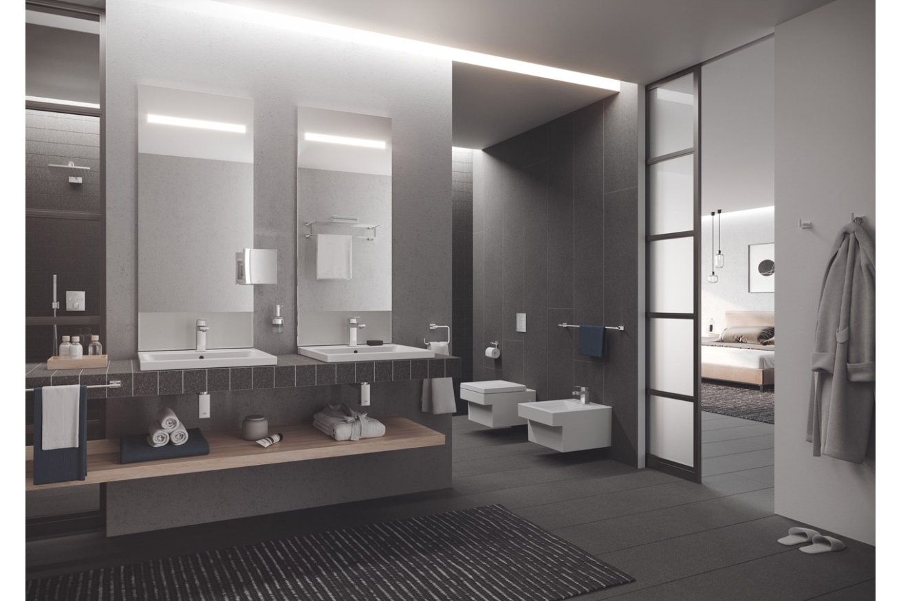 Унитаз подвесной с сиденьем с микролифтом GROHE Cube Ceramic, альпин-белый (NW0038)