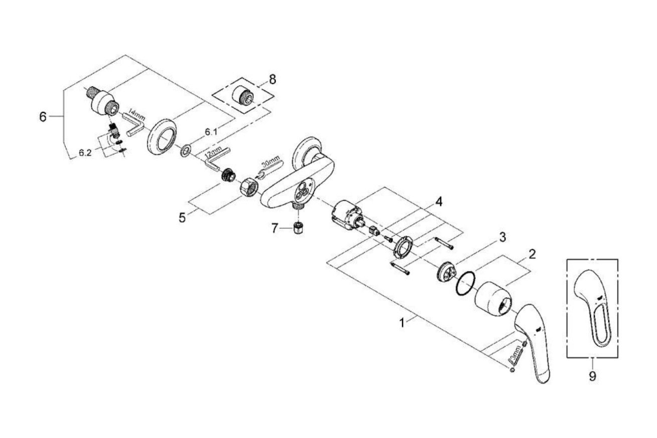Смеситель для душа GROHE Euroeco Special, хром (32781000)