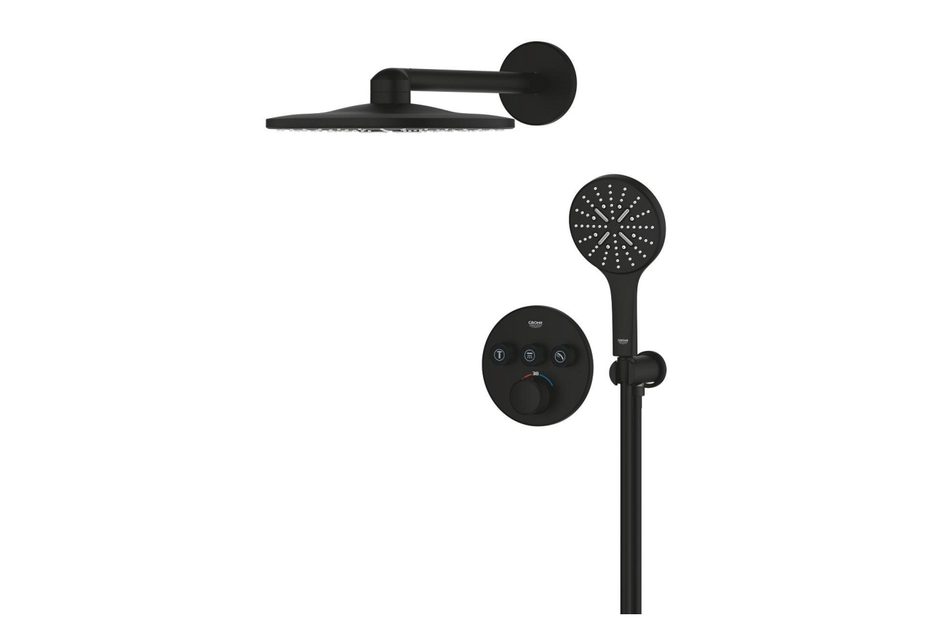 Душевая система GROHE Grohtherm SmartControl с термостатом для душа, черный (34863KF0)