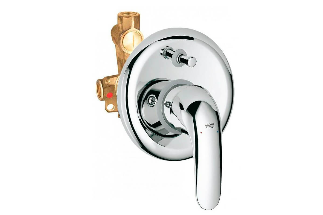 Смеситель для ванны GROHE Euroeco в комплекте с монтажной , хром (32747000)