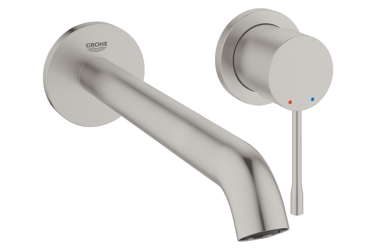 Внешняя часть смесителя для раковины GROHE Essence на 2 отверстия, L-Size, суперсталь (19967DC1)
