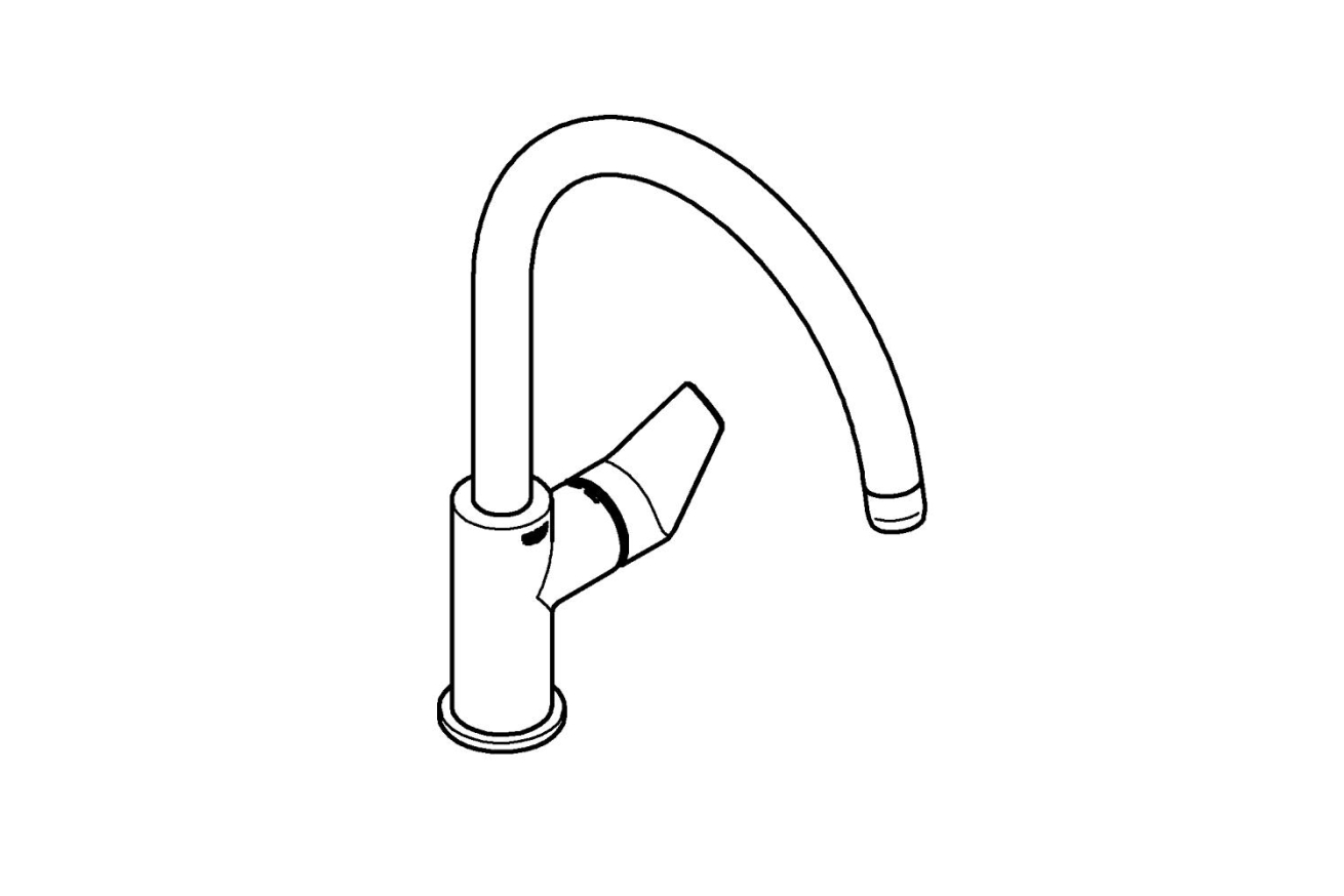 Смеситель для кухни GROHE BauEdge, хром (31233001)