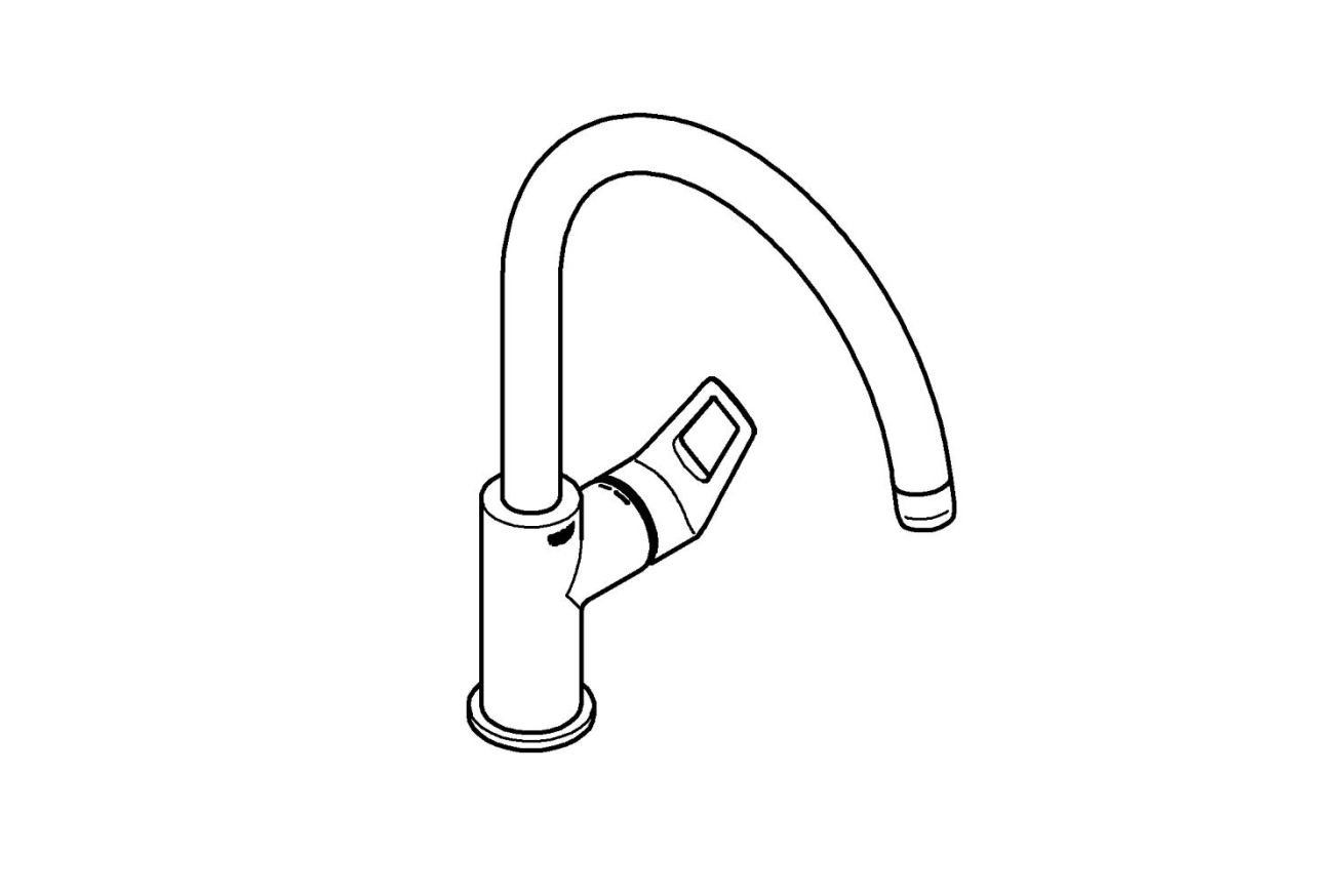 Смеситель для кухни GROHE BauLoop, хром (31232001)