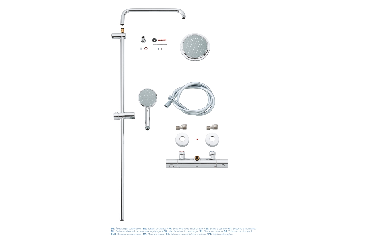 Душевая система GROHE Tempesta Cosmopolitan 160 с термостатом для душа, хром (27922000)