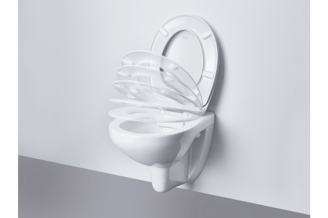 Сиденье для унитаза с микролифтом GROHE Bau Ceramic, альпин-белый (39493000)