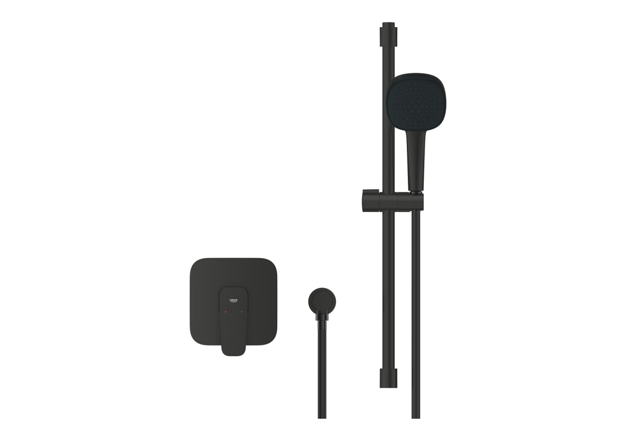 Душевая система GROHE Cubeo со смесителем для душа, черный матовый (1053352430)