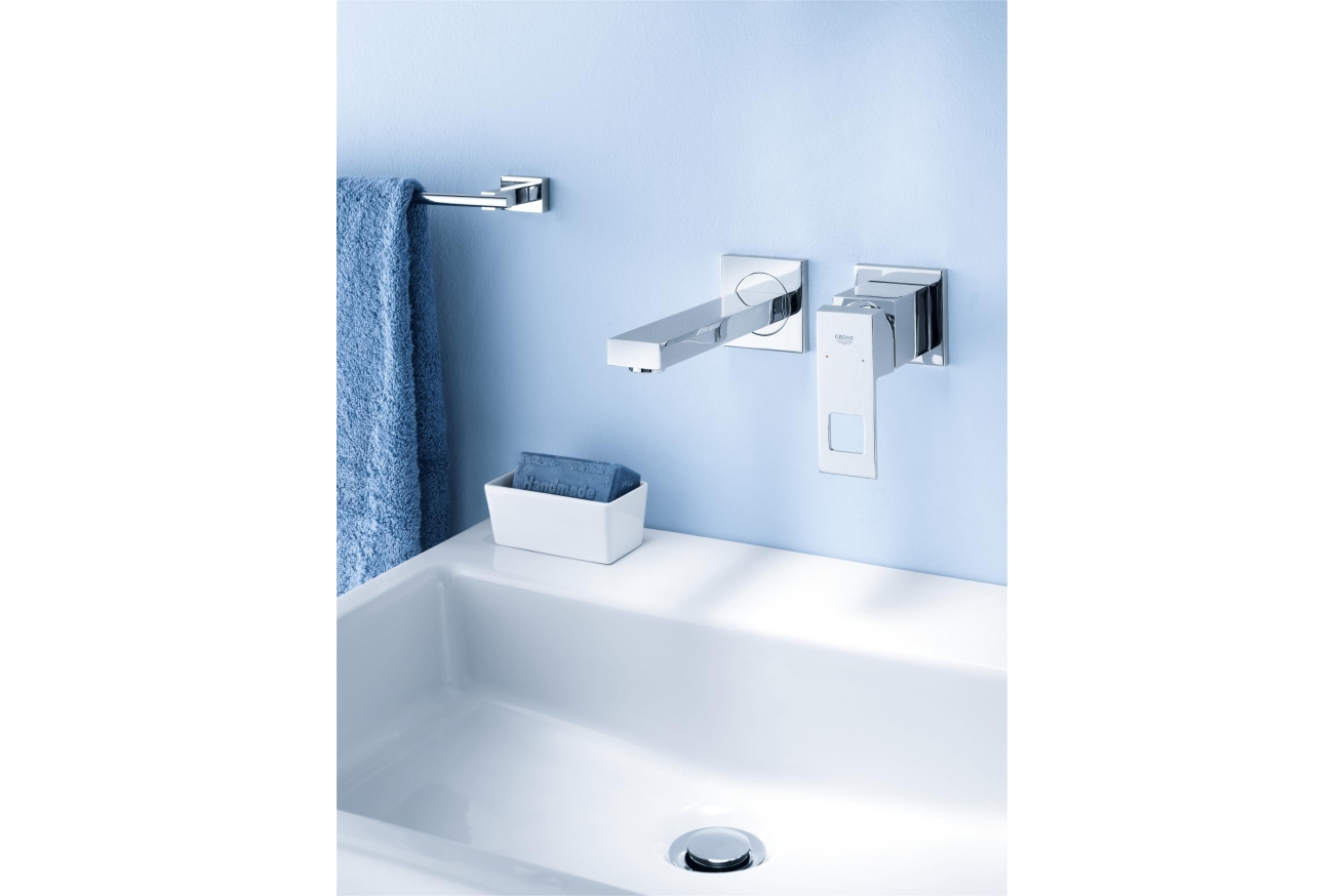 Внешняя часть смесителя для раковины GROHE Eurocube на 2 отверстия, S-Size, хром (19895000)