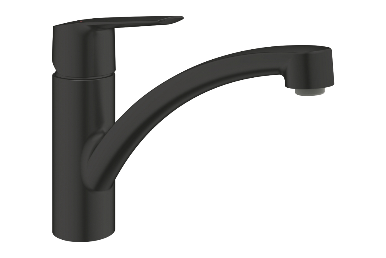 Смеситель для кухни GROHE Start c низким поворотным изливом, матовый черный (324412432)