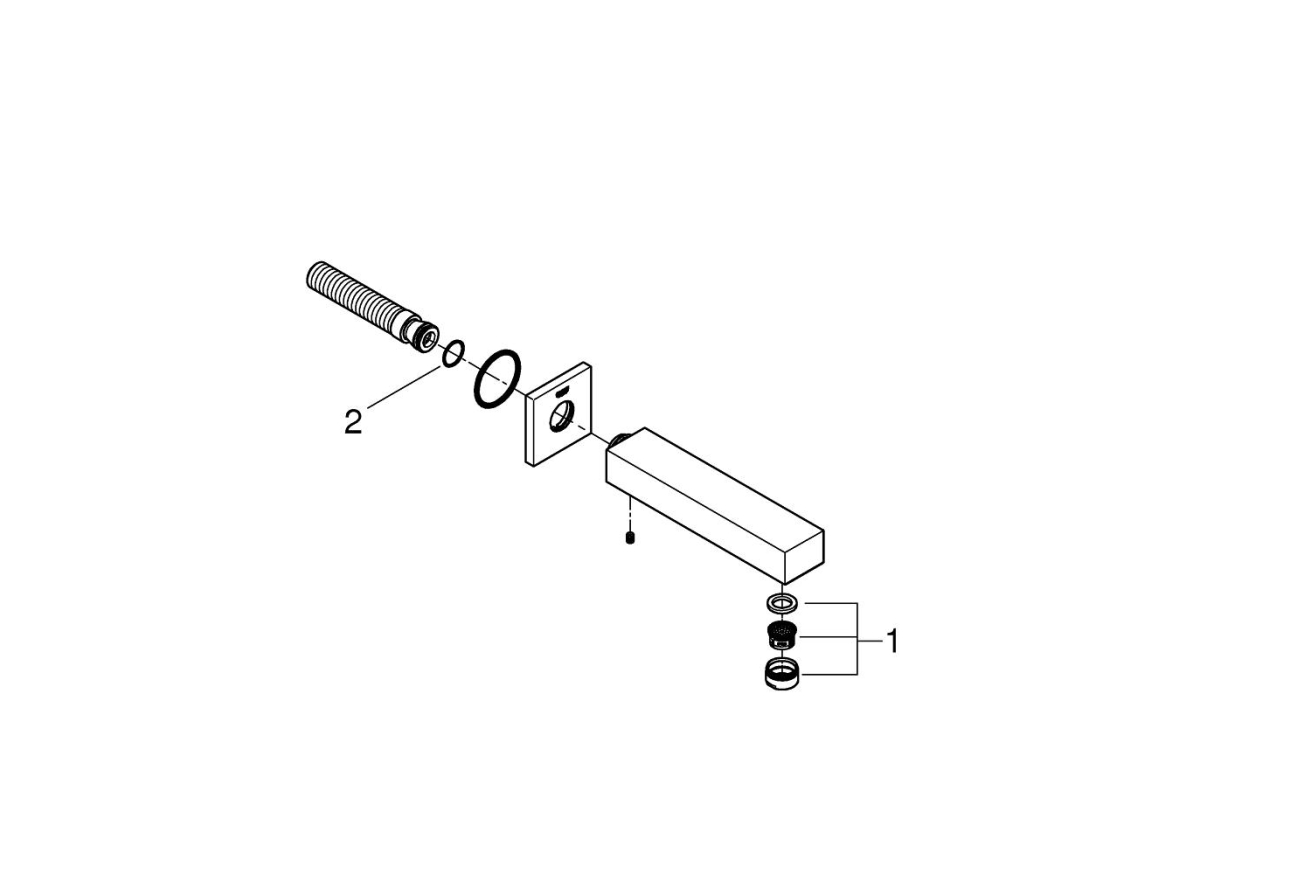 Излив для ванны GROHE Universal Cube, хром (13303000)