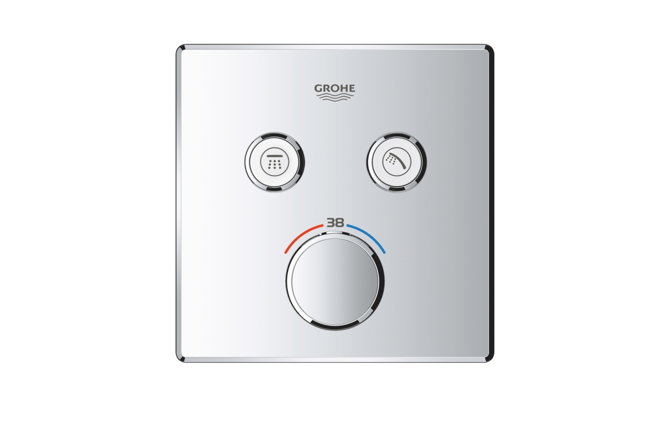 Внешняя часть термостата для ванны и душа GROHE Grohtherm SmartControl на 2 потребителя, хром (29124000)