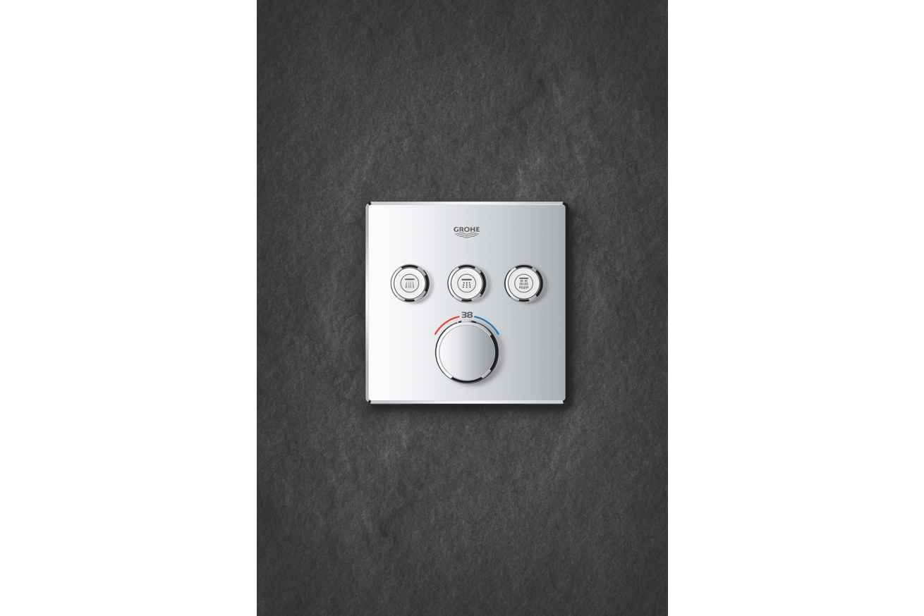 Внешняя часть термостата для ванны и душа GROHE Grohtherm SmartControl на 3 потребителя, хром (29126000)