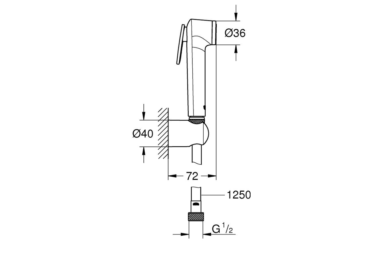 Душевой набор GROHE Tempesta-F, теплый закат глянец (27513DA1)