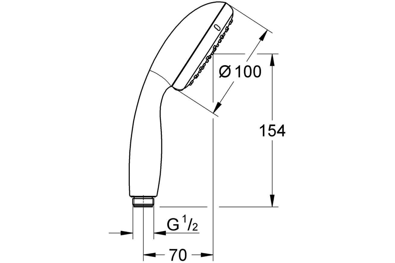 Ручной душ GROHE Vitalio Start, 2 режима, черный (279462430)