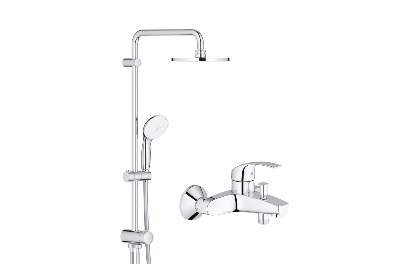 Душевая система GROHE Tempesta System 200 со смесителем для ванны, хром (NB0072)