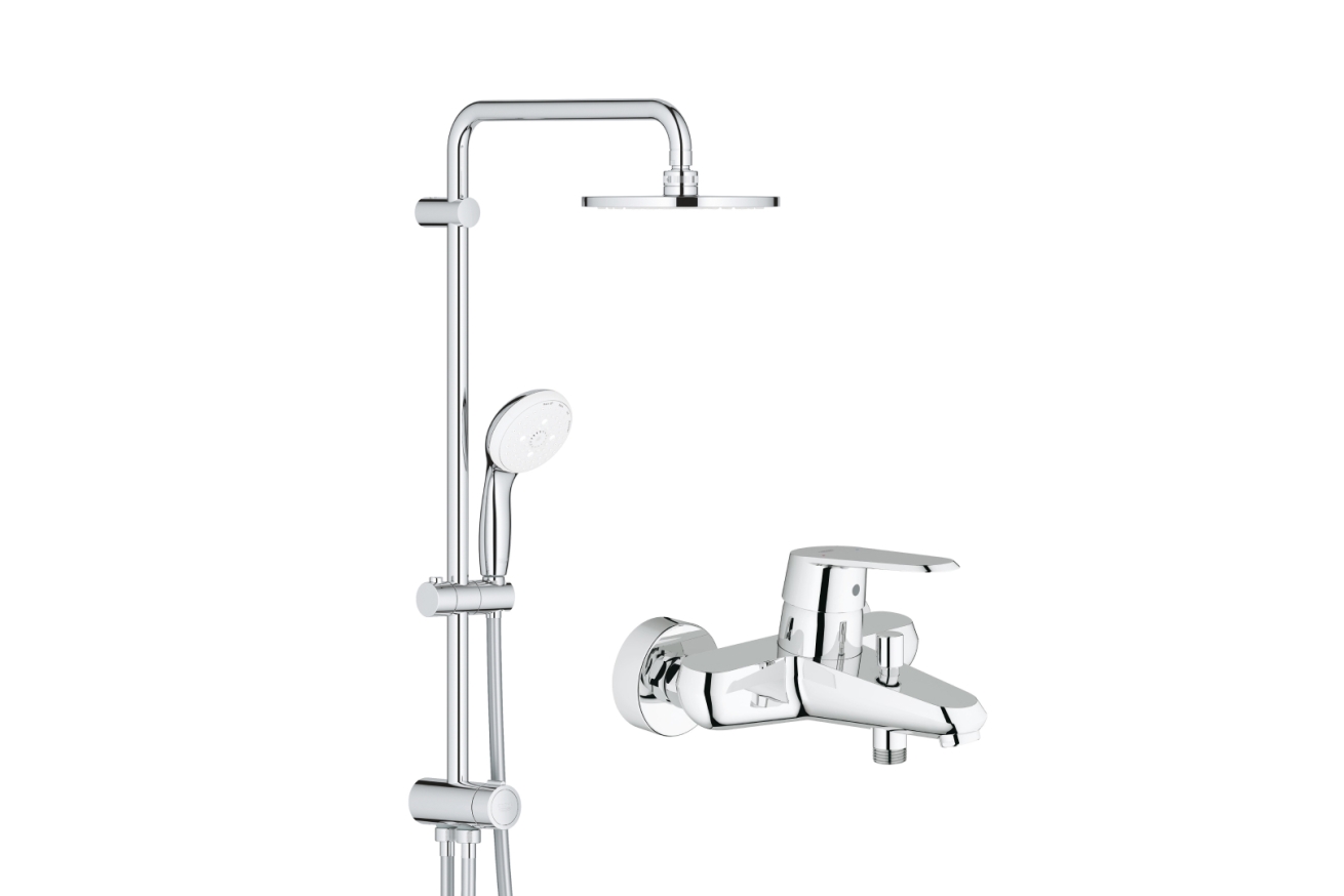 Душевая система GROHE Tempesta System 200 со смесителем для ванны, хром (NB0071)