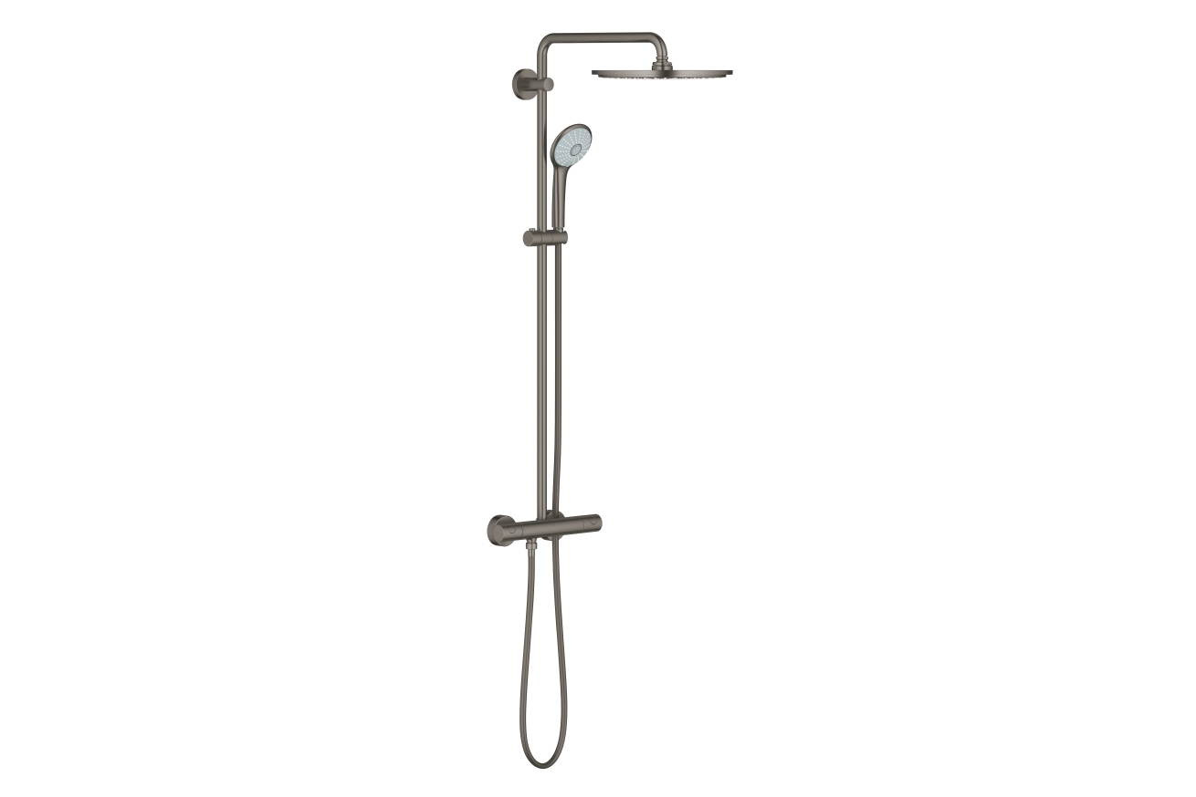 Душевая система GROHE Euphoria System 310 с термостатом для душа, темный графит матовый (26075AL0)