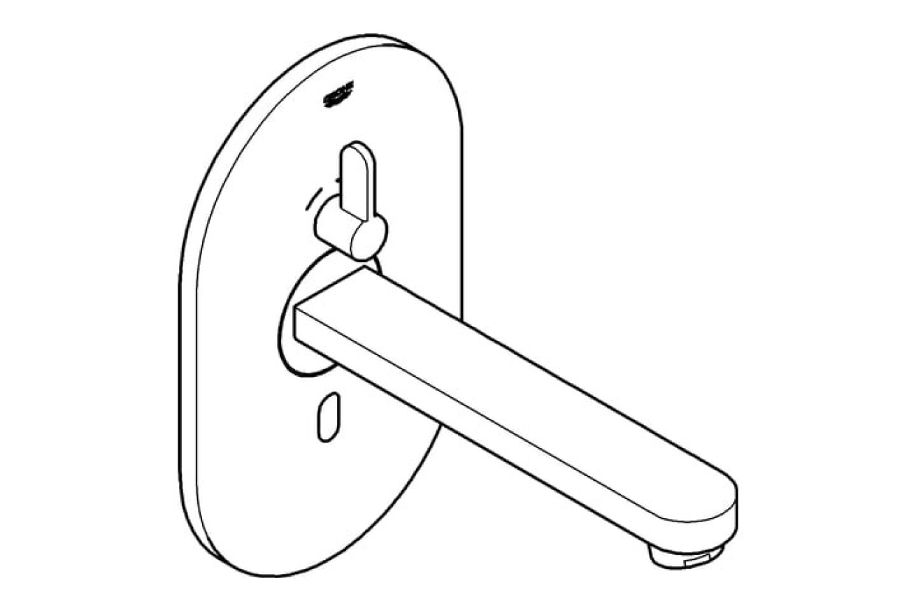 Внешняя часть смесителя для раковины GROHE Eurosmart Cosmopolitan E инфракрасный, хром (36315000)