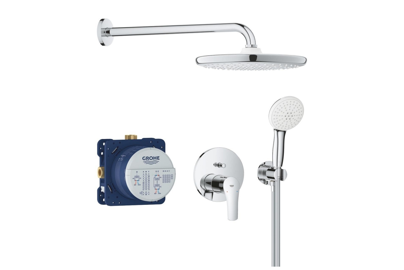 Душевая система GROHE Eurosmart со смесителем для ванны, хром (25288000)