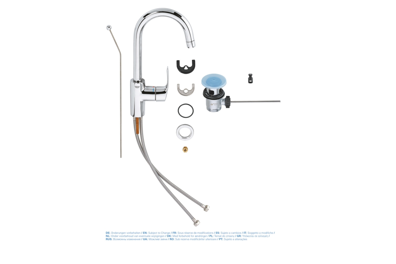 Смеситель для раковины GROHE Eurosmart, L-size, хром (23537002)