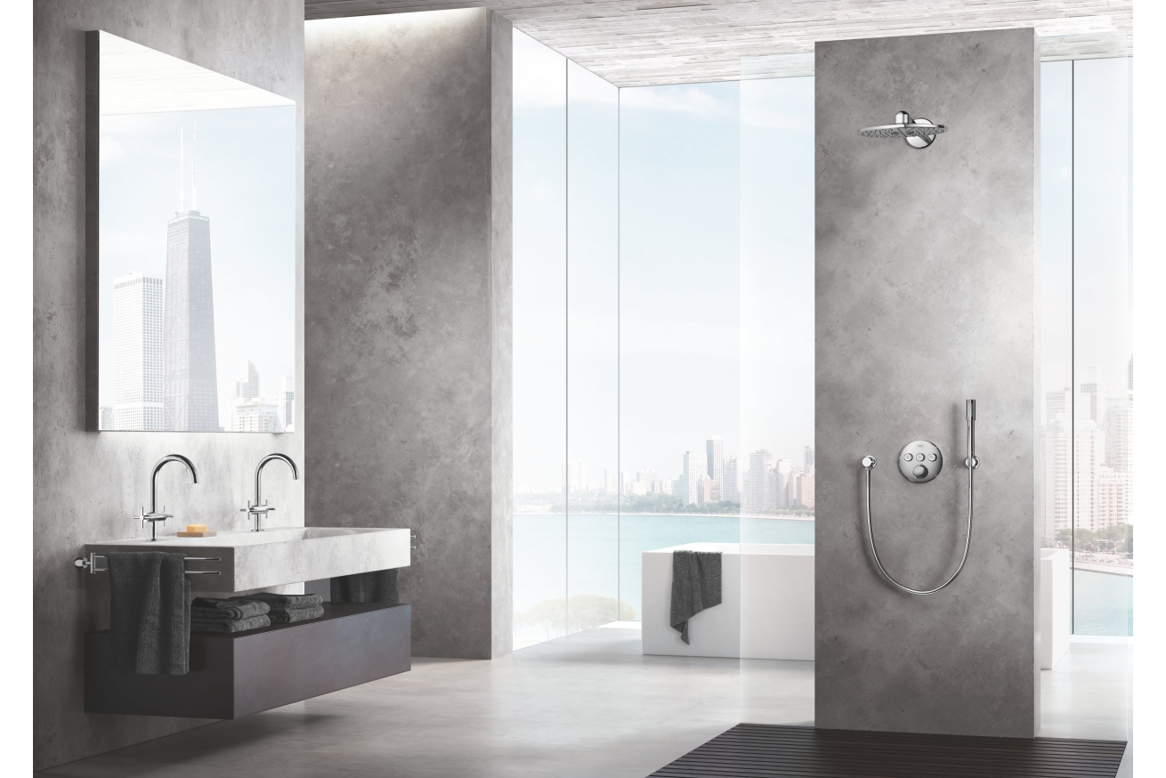 Верхний душ GROHE Rainshower SmartActive 310, 2 режима, 430 мм, хром (26475000)