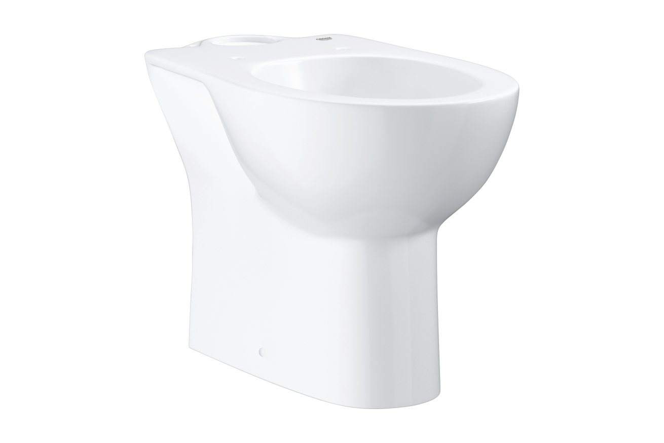 Унитаз напольный GROHE Bau Ceramic горизонтальный выпуск (без бачка и сиденья), альпин-белый (39428000)