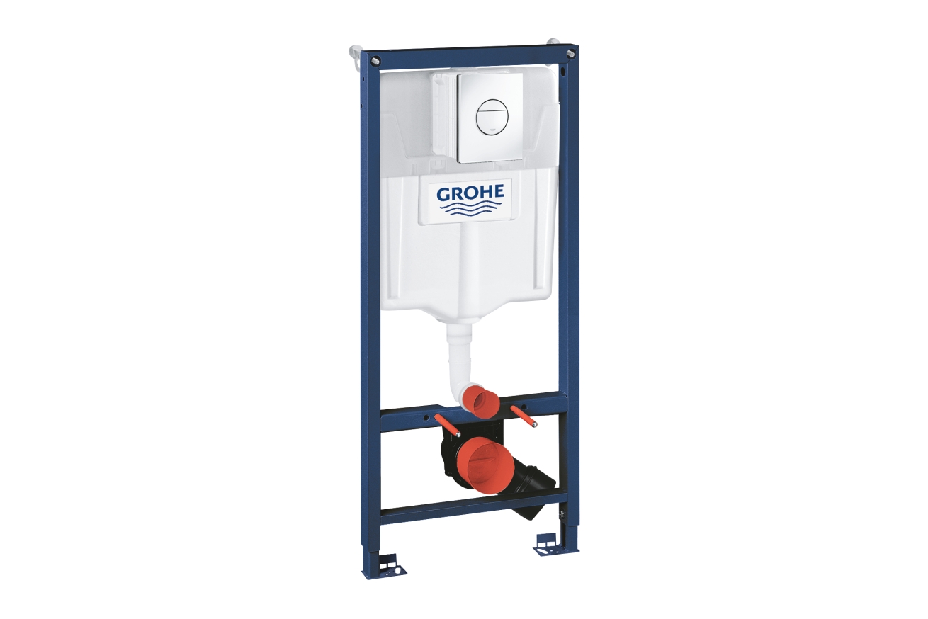 Система инсталляции GROHE Solido 3 в 1 для подвесного унитаза, хром (38832000)