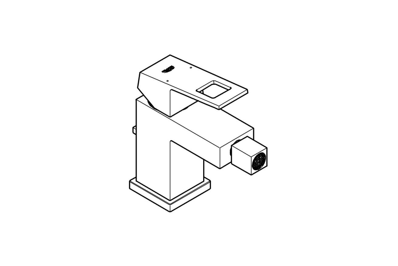 Смеситель для биде GROHE Eurocube с донным клапаном, хром (23138000)