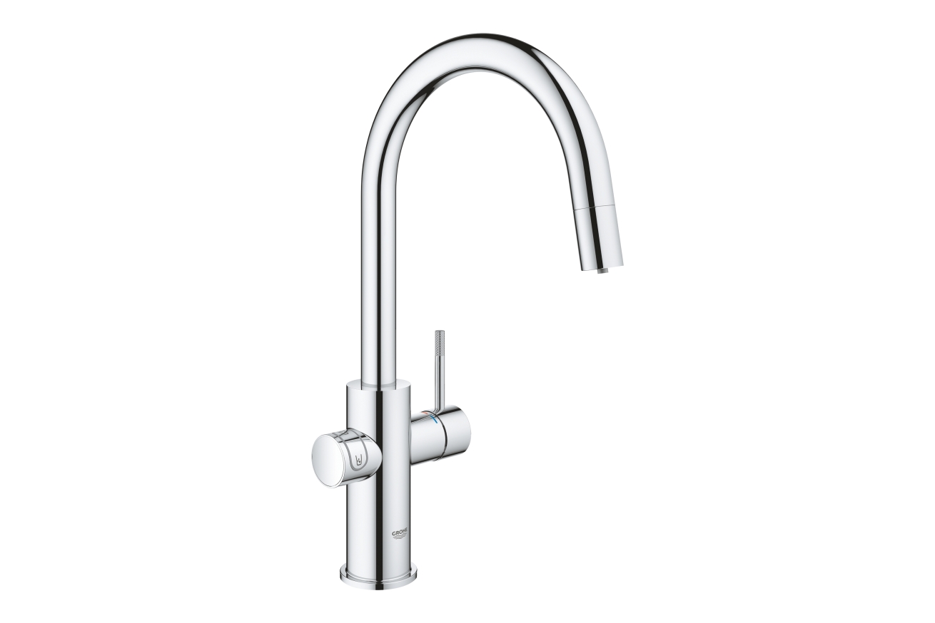 Смеситель для кухонной мойки GROHE Blue Home с системой фильтрации, охлаждения и газирования воды, Wi-Fi, хром (31541000)