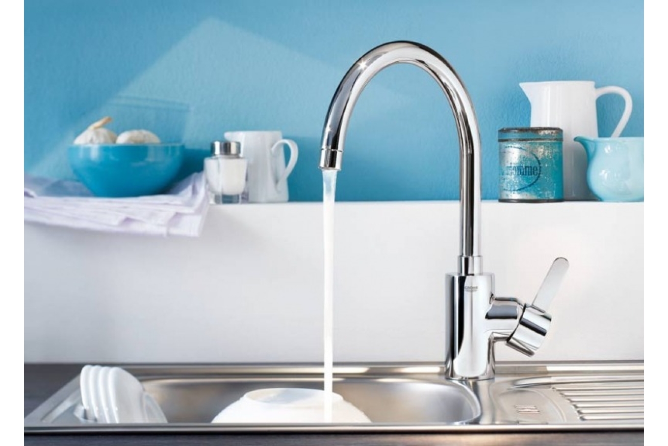 Смеситель для раковины GROHE Eurosmart Cosmopolitan с донным клапаном, высокий излив, хром (32830000)