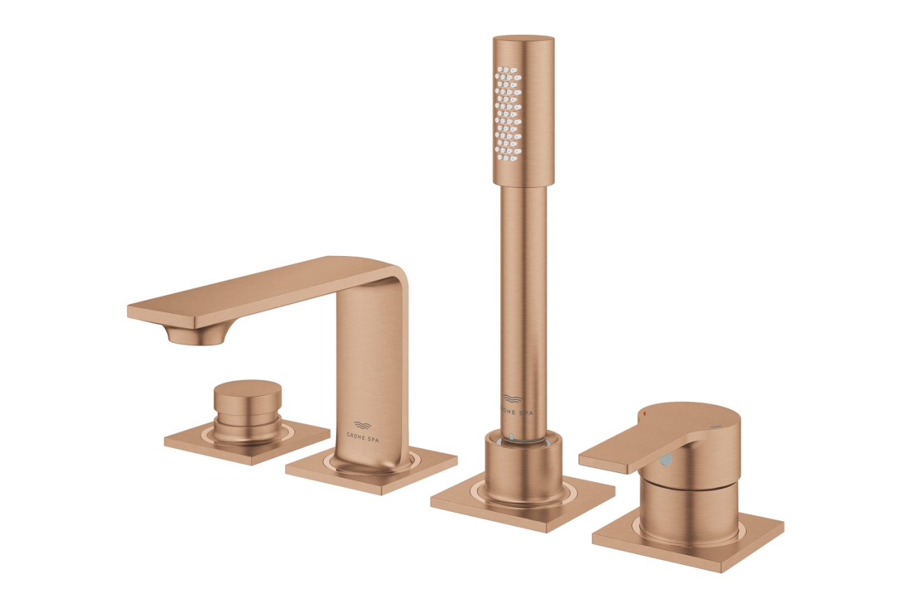 Смеситель для ванны GROHE Allure на 4 отверстия, на край ванны, теплый закат матовый (19316DL1)