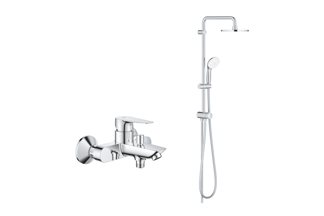 Душевая система GROHE Tempesta System 200 со смесителем для ванны, хром (NB0070)