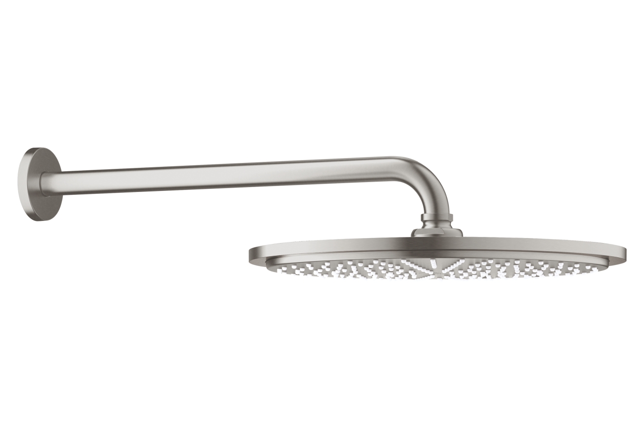 Верхний душ GROHE Rainshower Cosmopolitan 310, 8 л/мин, 1 режим, 380 мм, суперсталь (26066DC0)