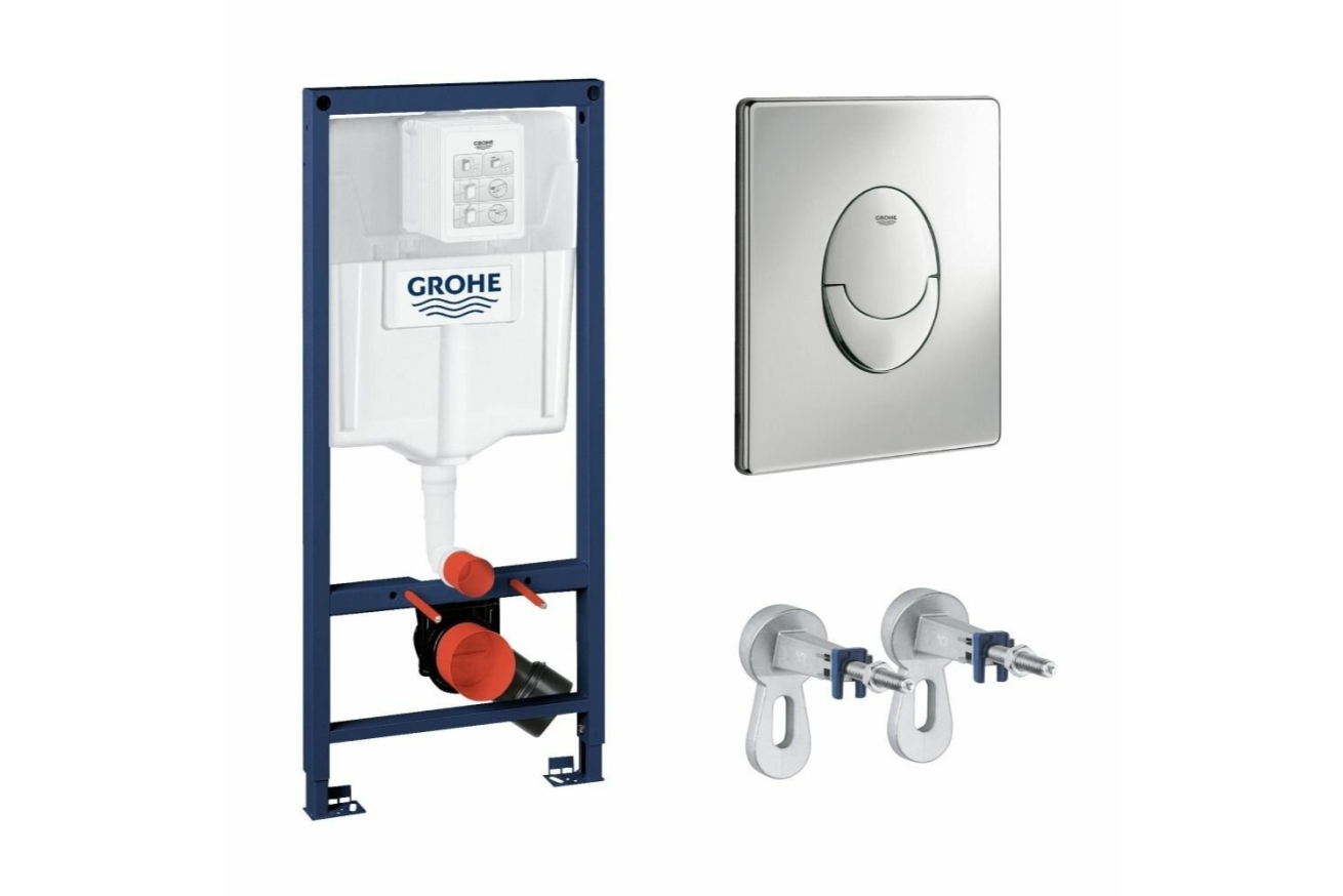 Комплект инсталляции GROHE Rapid SL комплект 3 в 1 для подвесного унитаза с панелью смыва (39503000)
