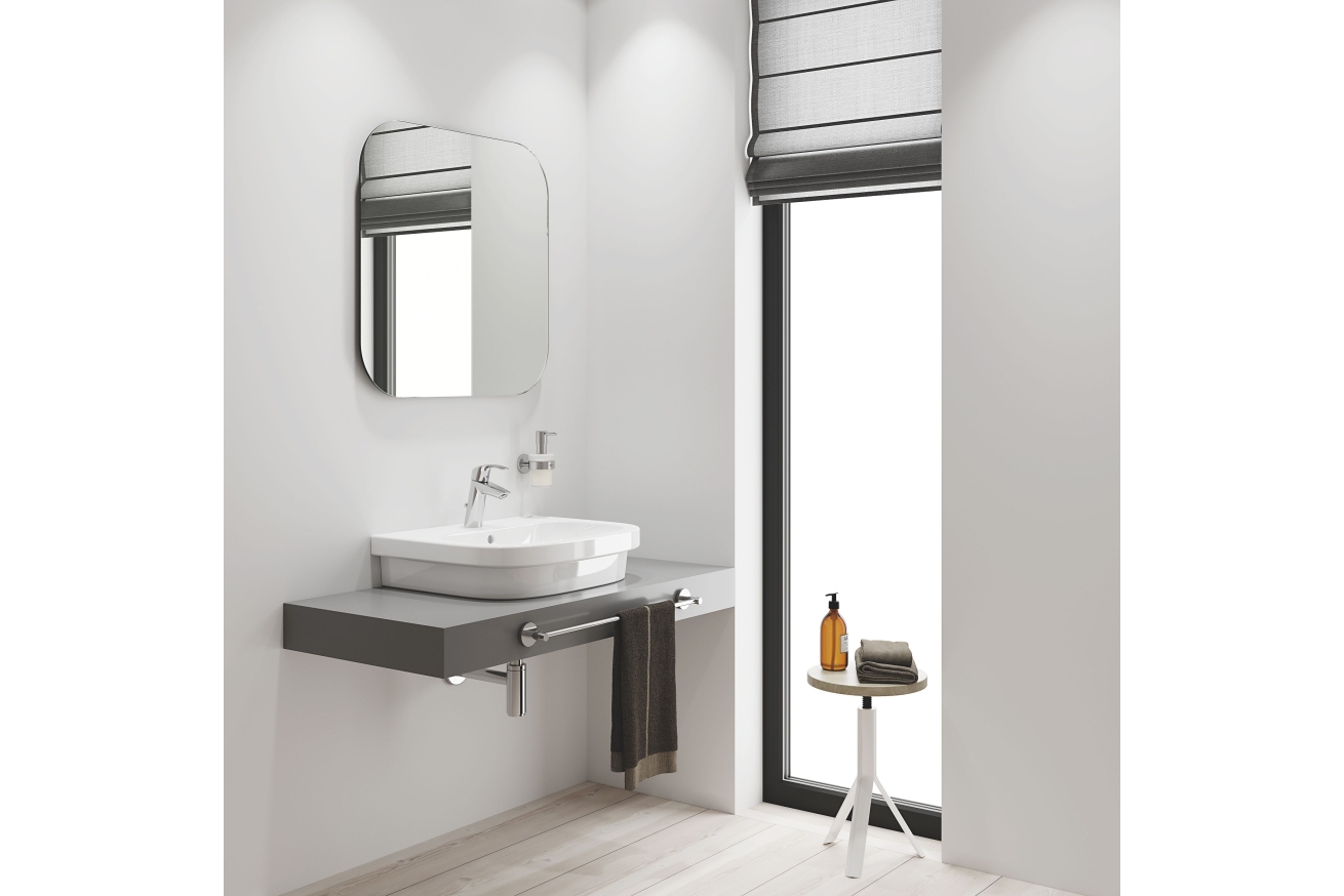 Смеситель для раковины GROHE Eurosmart с нажимным донным клапаном, M-Size, хром (23923002)