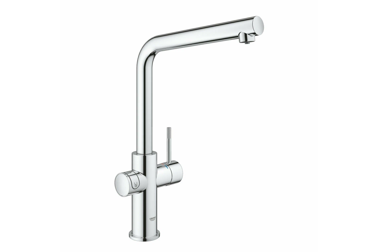 Смеситель для кухонной мойки GROHE Blue Home с системой фильтрации, охлаждения и газирования воды, Wi-Fi, хром (31454001)