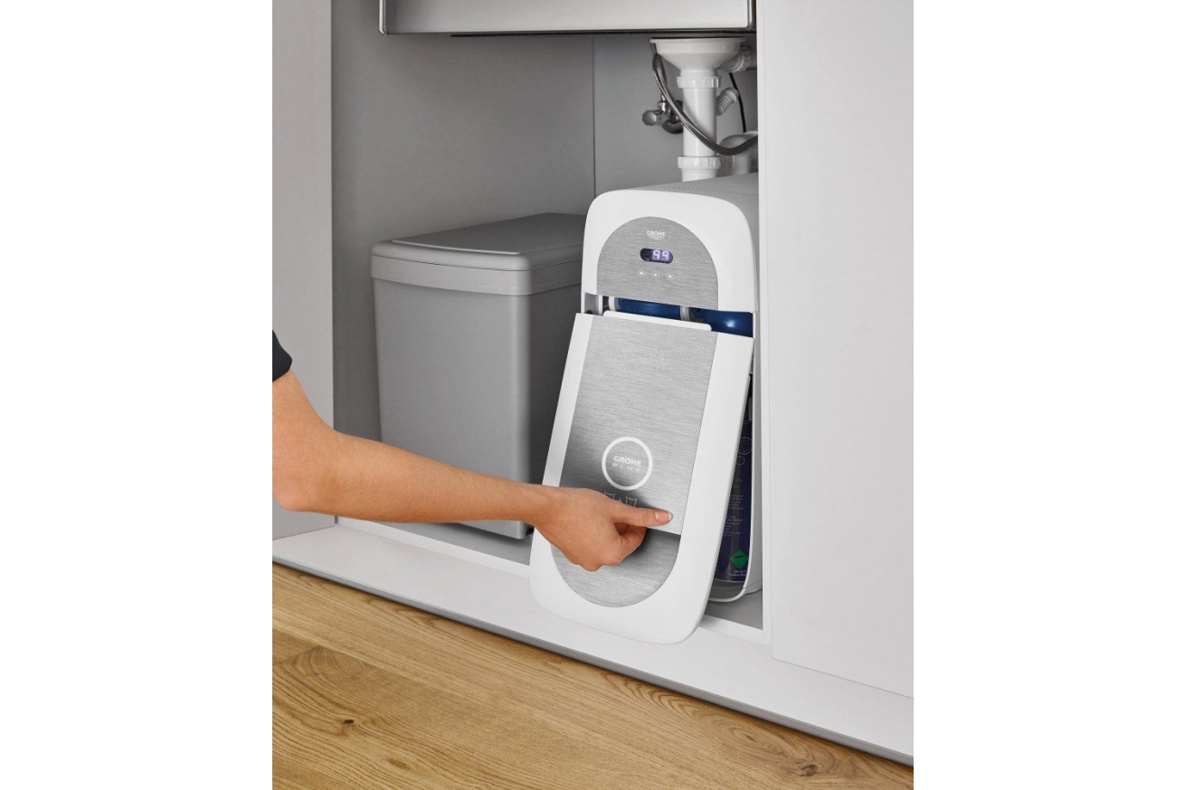 Смеситель для кухонной мойки GROHE Blue Home с системой фильтрации, охлаждения и газирования воды, Wi-Fi, хром (31454001)