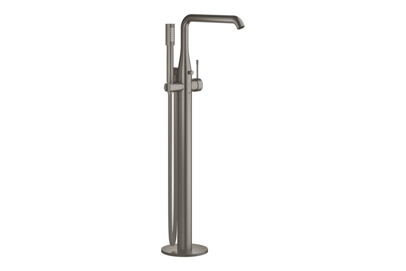 Внешняя часть смесителя для ванны GROHE Essence напольного монтажа, темный графит матовый (25248AL1)