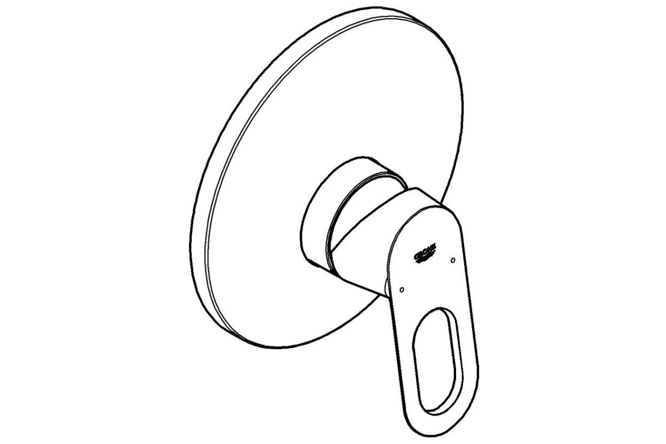 Смеситель для душа GROHE BauLoop скрытого монтажа, в комплекте с монтажной частью, хром (29080000)
