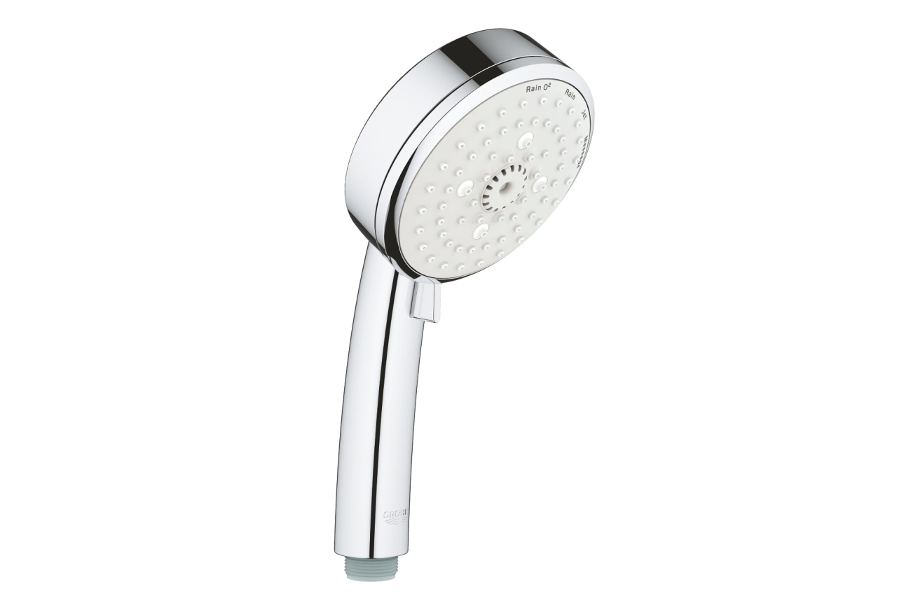 Душевой гарнитур GROHE Tempesta Cosmopolitan 100, 4 режима струи, душевая штанга 600 мм, 9,5 л/мин, хром (27580002)