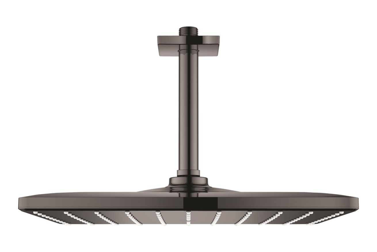 Верхний душ GROHE Rainshower Mono 310 Cube, 9,5 л/мин, 1 режим, 142 мм, темный графит глянцевый (26566A00)