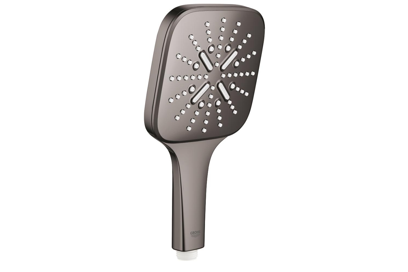 Ручной душ GROHE Rainshower SmartActive 130 Cube, 3 режима, темный графит глянцевый (26582A00)