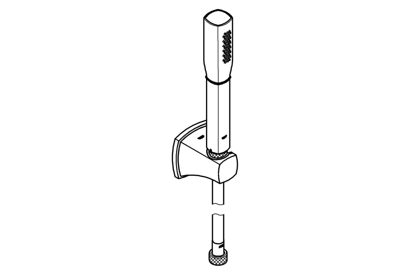 Душевой набор GROHE Rainshower Grandera, 1 режим, 1500 мм, 7,6 л/мин, хром (27993000)