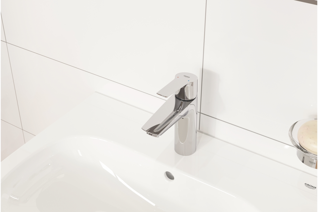 Смеситель для ванны GROHE Start QuickFix, с душевым гарнитуром, хром (23413002)